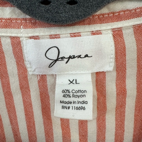 Japna Bella Maxi Dress in a rust and white striped pattern, XL - Picture 2 of 10